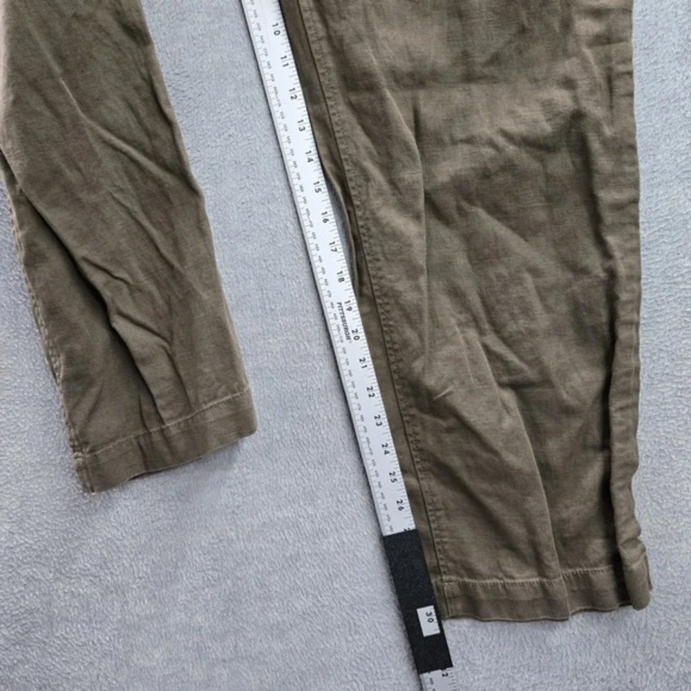 Banana Republic Women Pants 4 Brown Cotton Linen Cargo 30